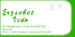 erzsebet vido business card